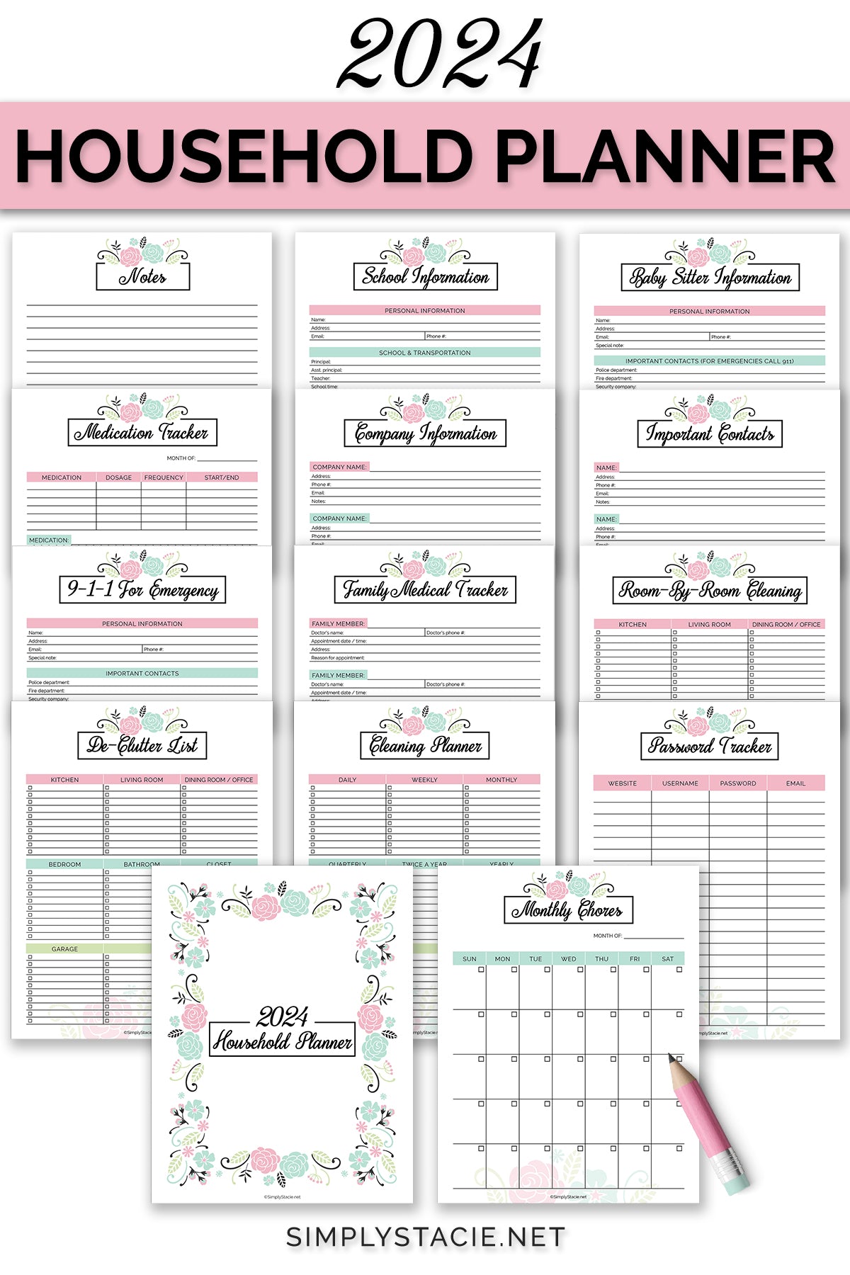 2020 Financial Planner Free Printable - Simply Stacie