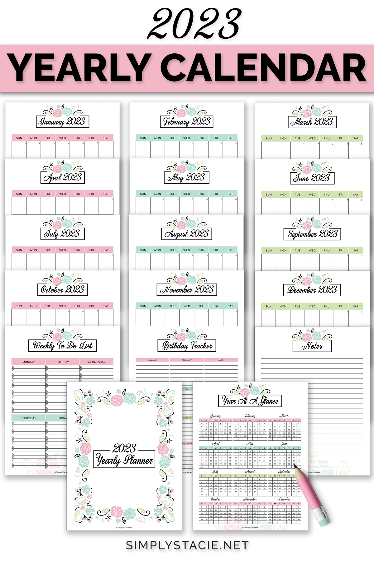 2023 Yearly Calendar